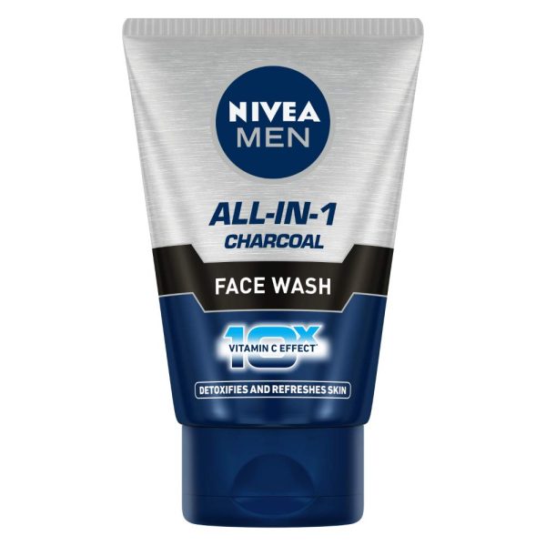 NIVEA Men Face Wash, All in 1 Charcoal