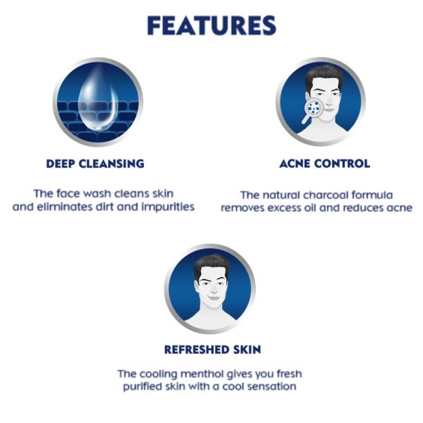 NIVEA Men Face Wash, All in 1 Charcoal - Image 4