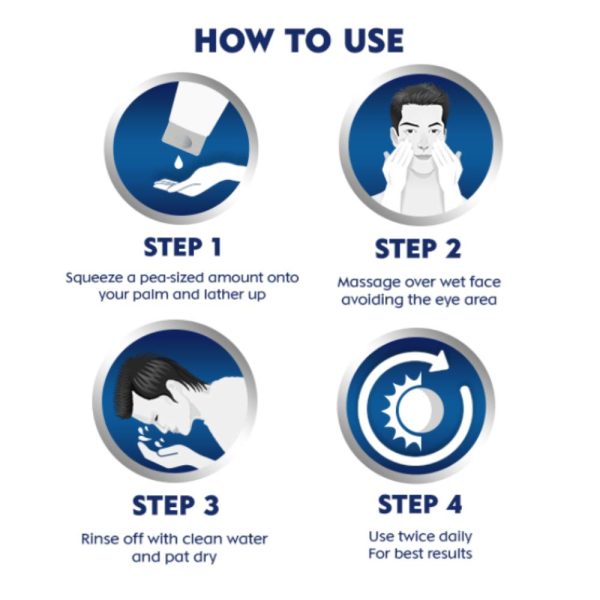 NIVEA Men Face Wash, All in 1 Charcoal - Image 3