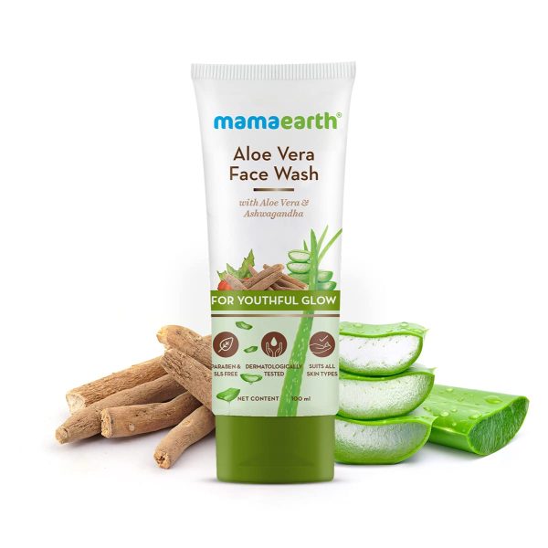 Mamaearth Aloe Vera Face Wash Youthful Glow - 100 ml - Image 4