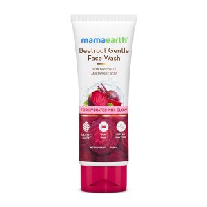 Mamaearth Beetroot Gentle Face Wash&Hyaluronic Acid For Hydrated Pink Glow -100Ml