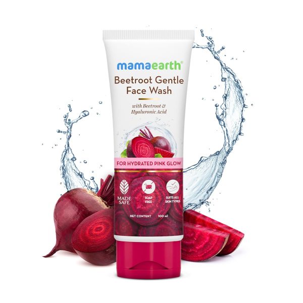Mamaearth Beetroot Gentle Face Wash&Hyaluronic Acid For Hydrated Pink Glow -100Ml - Image 4