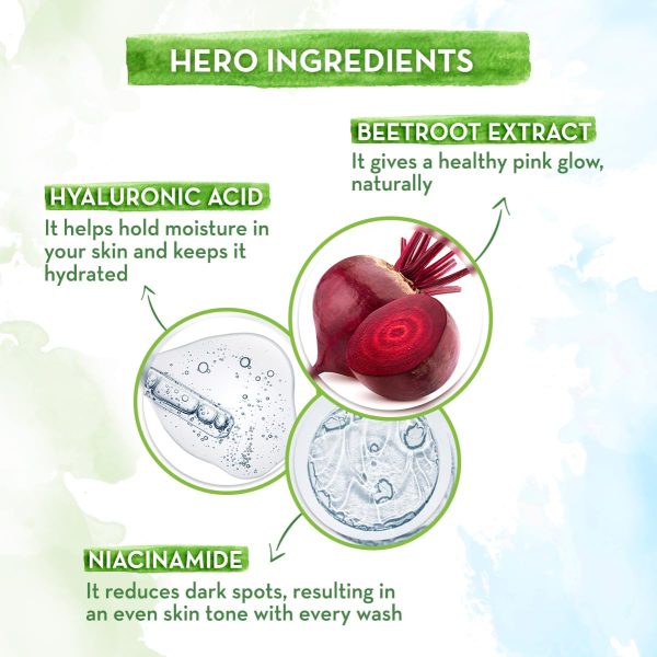 Mamaearth Beetroot Gentle Face Wash&Hyaluronic Acid For Hydrated Pink Glow -100Ml - Image 2