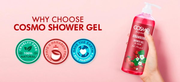 COSMO Temptation Shower Gel – Strawberry 1000ML - Image 5