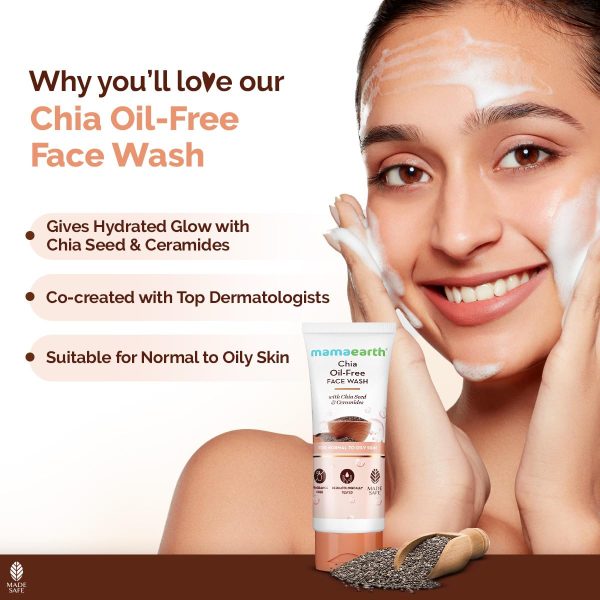 Mamaearth Chia Oil-Free Face Wash with Chia Seed & Ceramides - 100 ml - Image 5