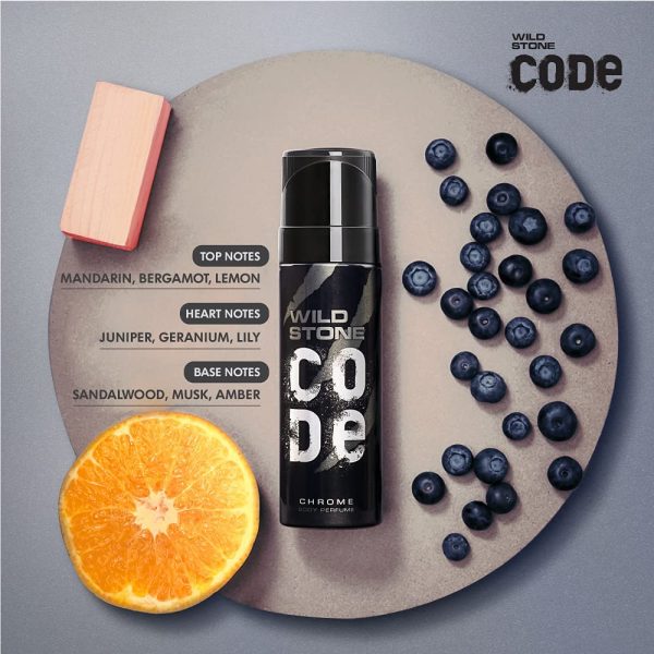 Wild Stone Code Chrome No Gas Body Perfume for Men - Image 4