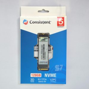Consistent 128GB NVMe PCIe M.2 SSD 2280, 3D NAND with SLC Cache, Up to 2200MB/s, 5 Years Warranty