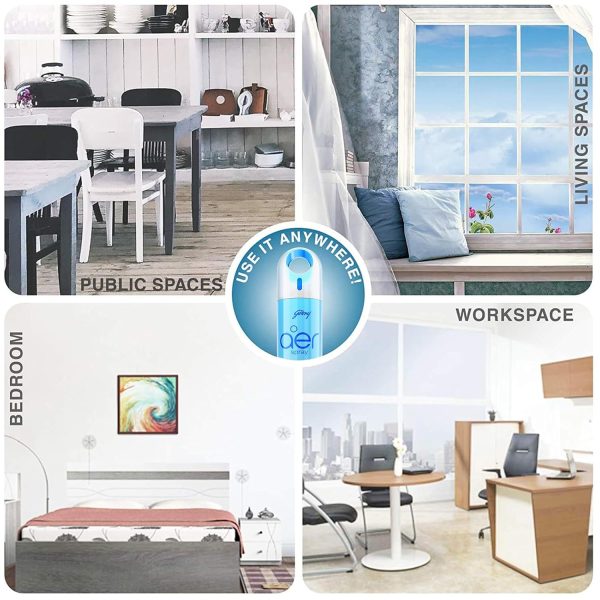 Godrej aer Spray | Room Freshener for Home & Office - Cool Aqua - Image 3