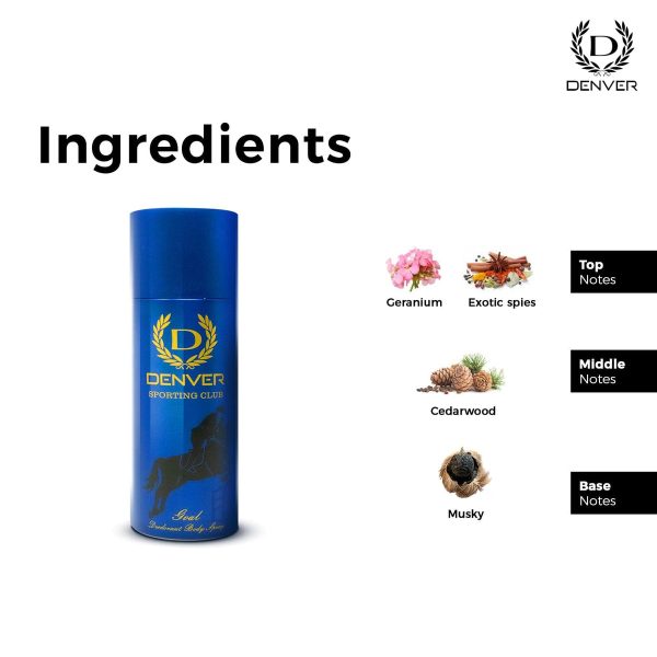 Denver Sporting Club Goal Deodorant Body Spray for Men - Image 2