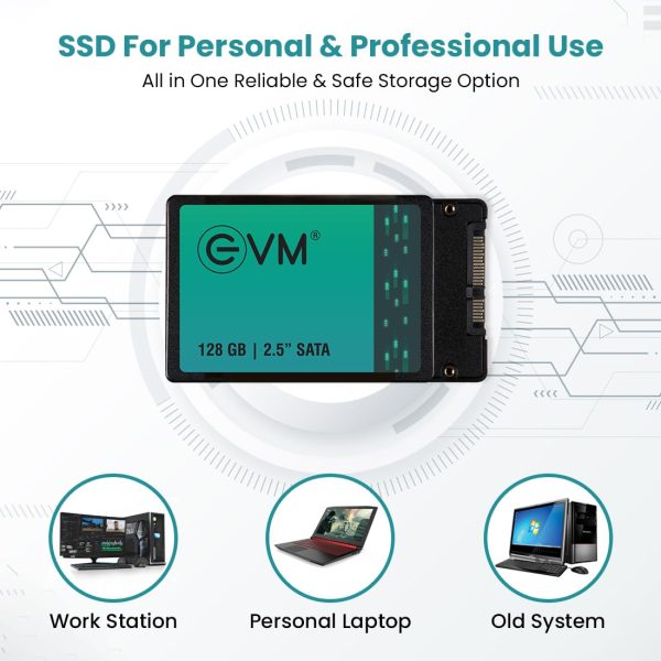EVM 128GB 2.5-Inch SATA Internal SSD - 550MB/s Read & 500MB/s Write - Image 3