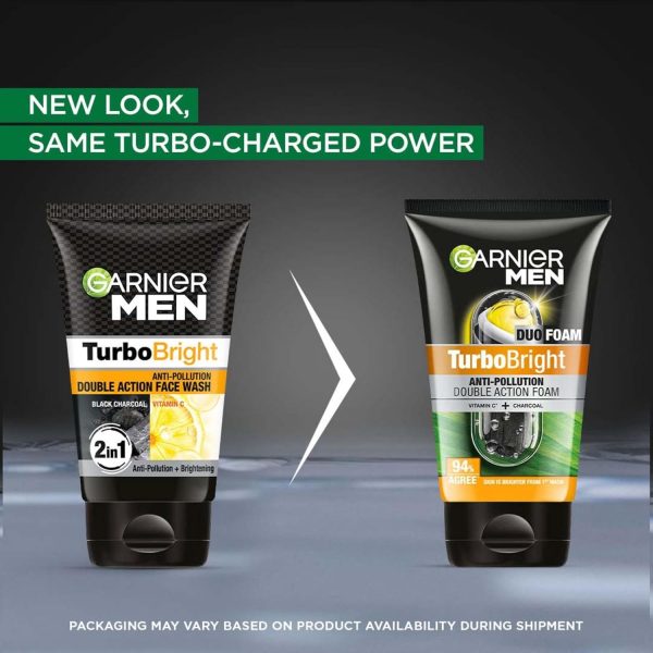 Garnier Men, Face Wash, Brightening & Anti-Pollution, TurboBright Double Action, 50 g - Image 4