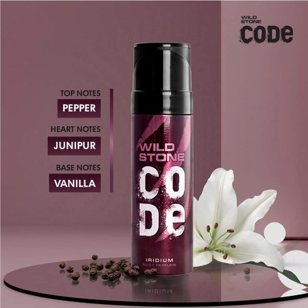 WILD STONE CODE Iridium No Gas Body Perfume For Men - Image 3