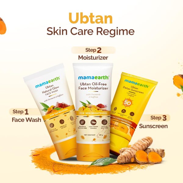 Mamaearth Ubtan Natural Glow Face Wash with Turmeric & Saffron | For Tan Removal & Skin brightening | SLS & Paraben Free | For All Skin Type | For Men & Women | 50 ml - Image 3