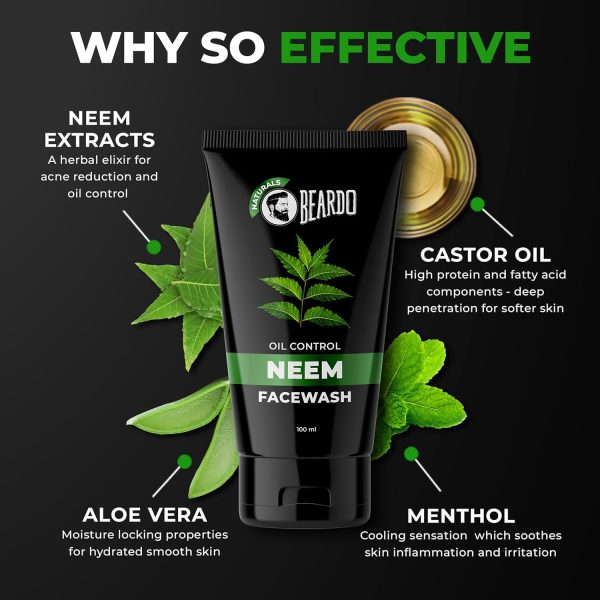 Beardo Purifying Neem Face Wash for Oil Control - Image 3