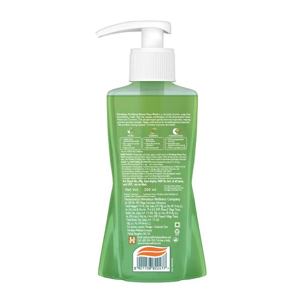 Himalaya Purifying Neem Face Wash, 200 ml - Image 2