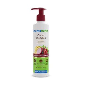 Mamaearth Onion Shampoo for Hair Growth and Hair Fall Control with Onion and Plant Keratin