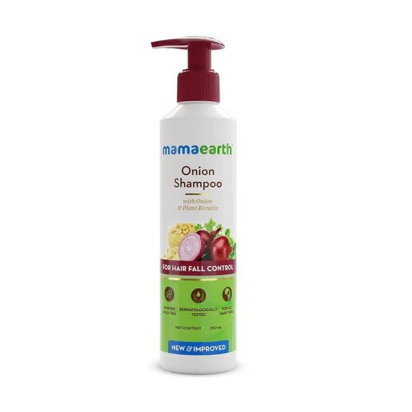 Mamaearth Onion Shampoo for Hair Growth and Hair Fall Control with Onion and Plant Keratin
