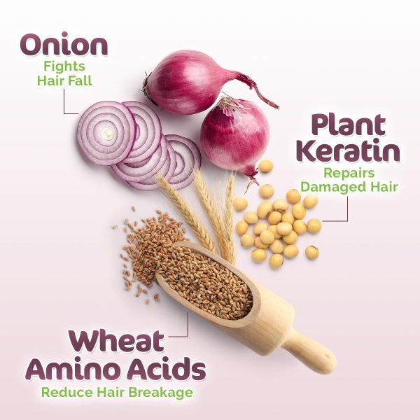 Mamaearth Onion Shampoo for Hair Growth and Hair Fall Control with Onion and Plant Keratin - Image 5