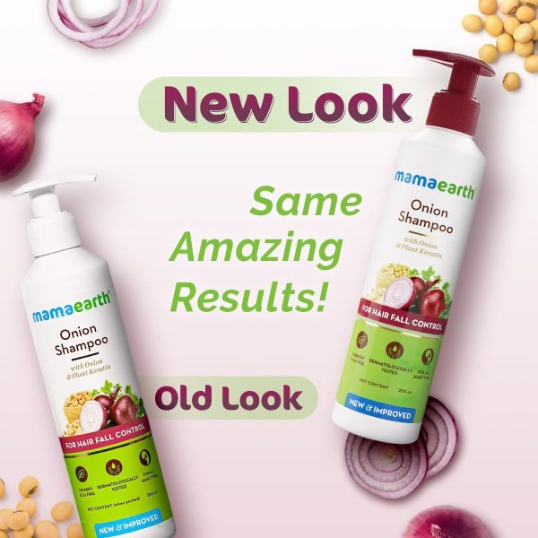 Mamaearth Onion Shampoo for Hair Growth and Hair Fall Control with Onion and Plant Keratin - Image 4