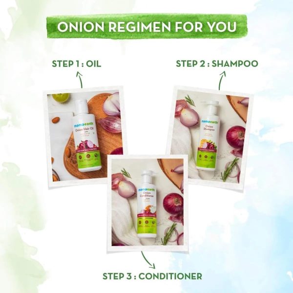 Mamaearth Onion Shampoo for Hair Growth and Hair Fall Control with Onion and Plant Keratin - Image 3