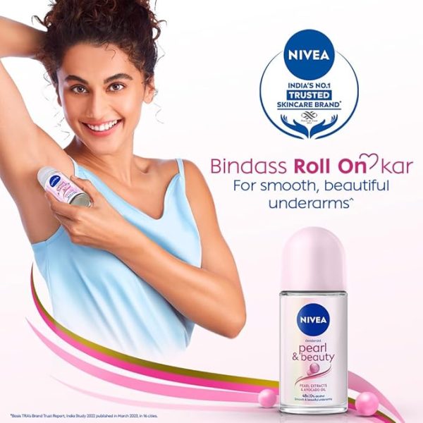 NIVEA Pearl and Beauty 50ml Deo Roll On - Image 3