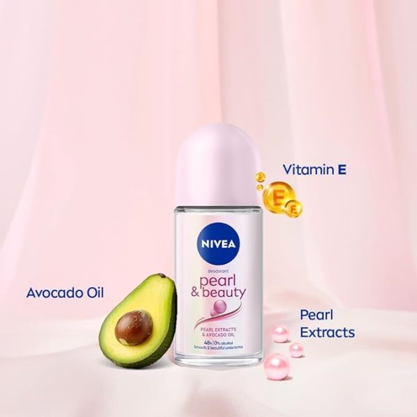 NIVEA Pearl and Beauty 50ml Deo Roll On - Image 2