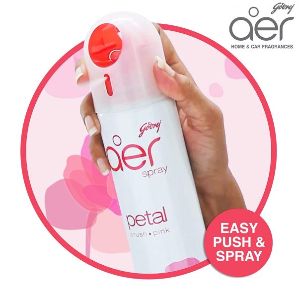 Godrej aer Spray, Home & Office Air Freshener - Petal Crush Pink - Image 4
