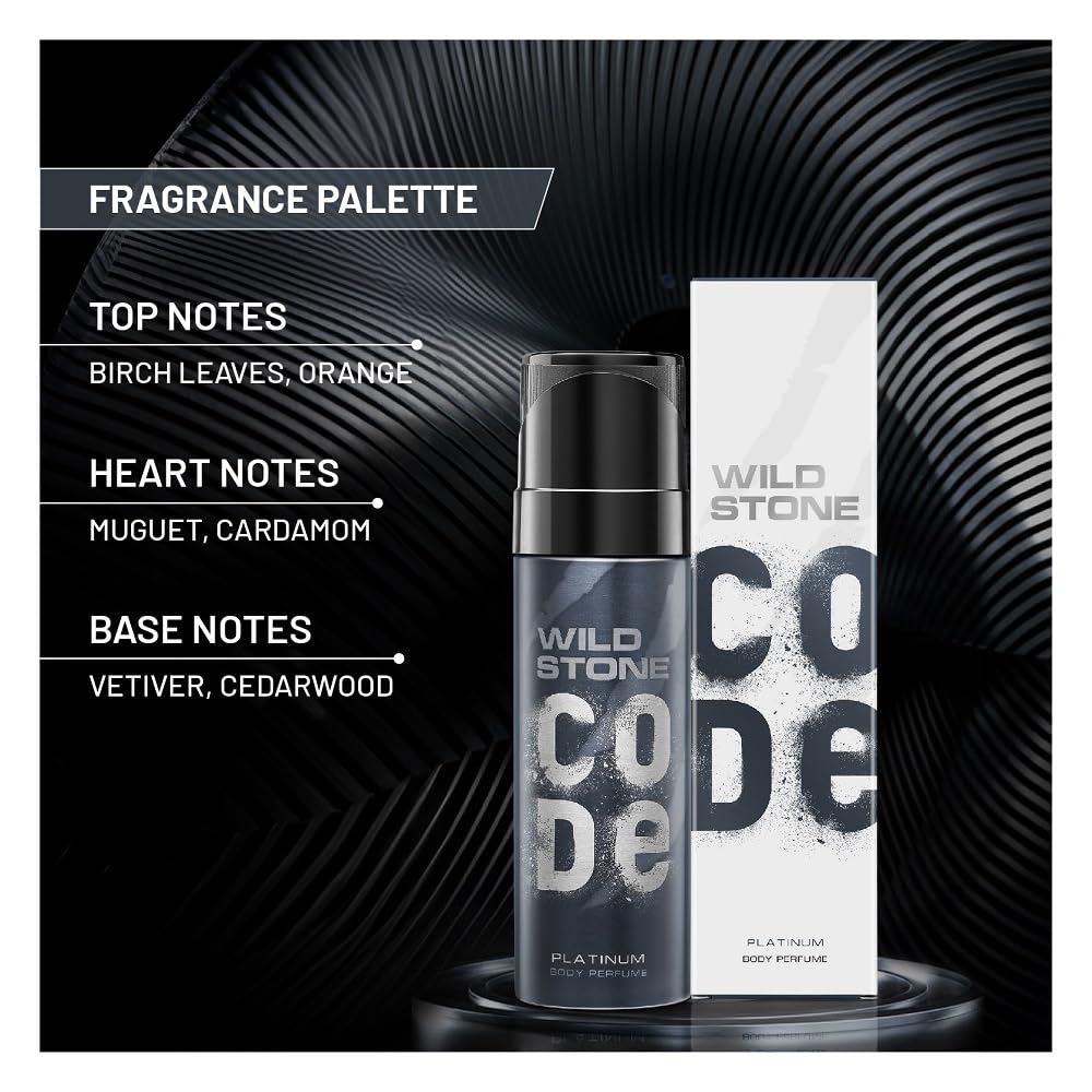 Wild Stone CODE Platinum Body Perfume for Men - Image 4