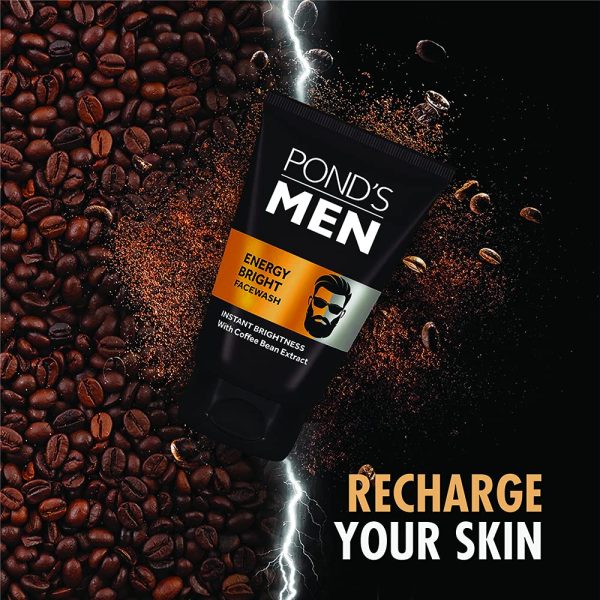 Pond's Men Energy Bright Anti-Dullness Facewash With Coffee Bean, 50 g - Image 4
