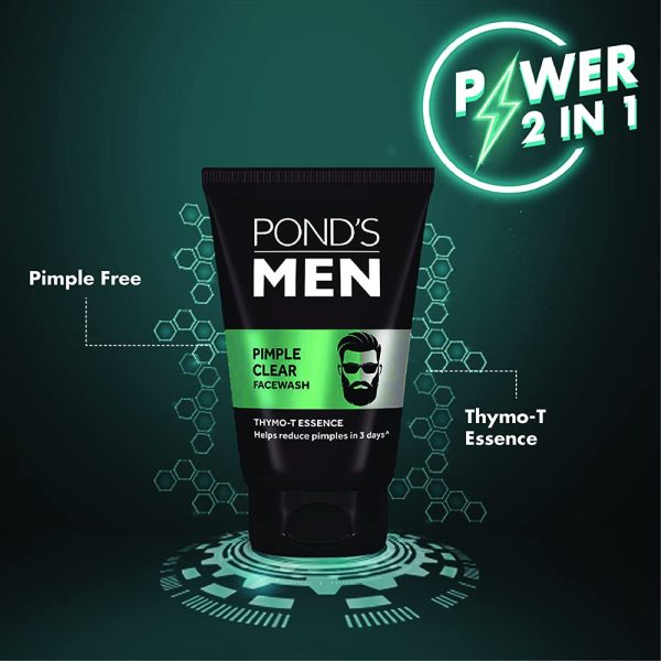 Ponds Men Pimple Clear Facewash 50G - Image 3