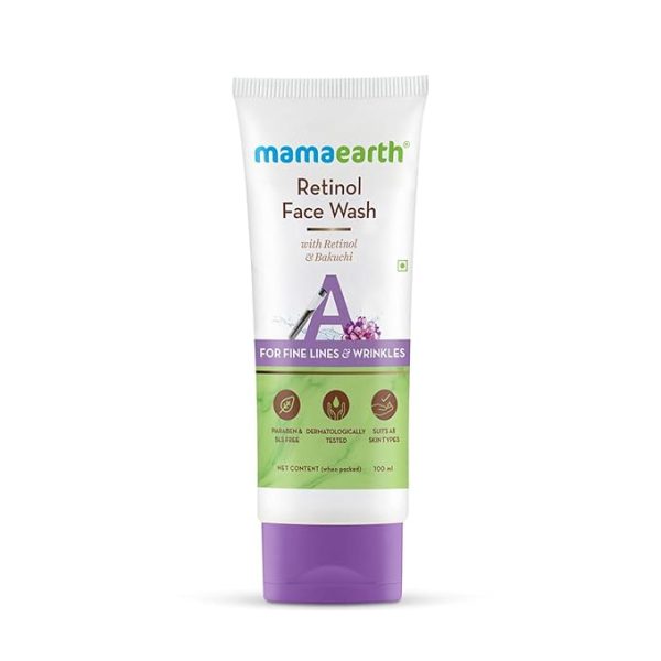 Mamaearth Retinol with Retinol & Bakuchi Face Wash (100 ml).