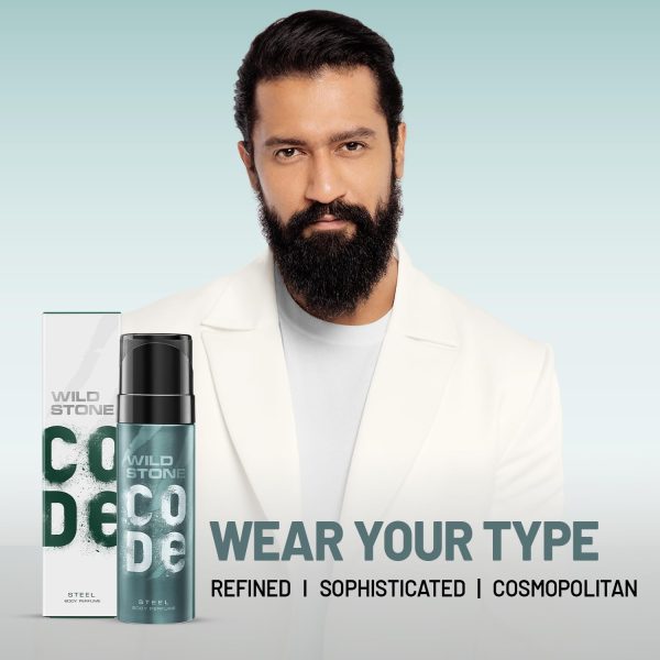 Wild Stone Fresh Code Steel Long Lasting No Gas Body Perfume Spray For Men - Image 2