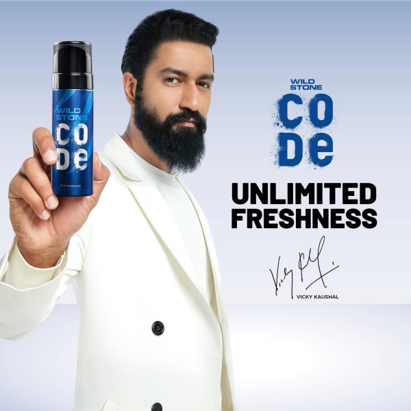 WILD STONE CODE Titanium Long Lasting No Gas Body Perfume For Men - Image 3