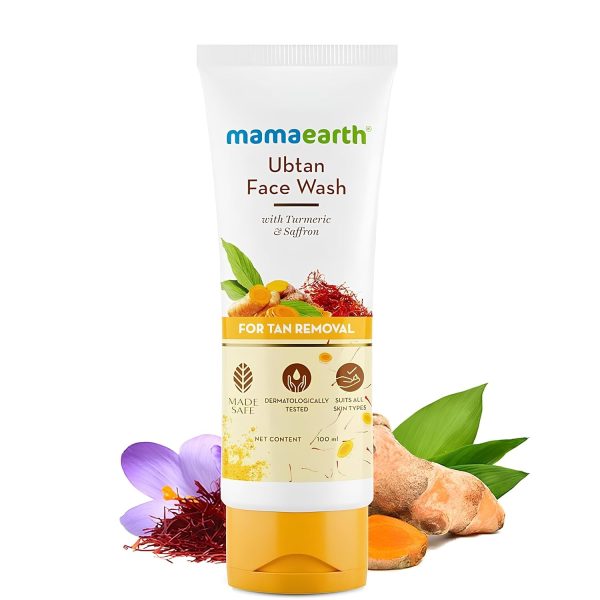 Mamaearth Ubtan Natural Glow Face Wash with Turmeric & Saffron 100ml - Image 6
