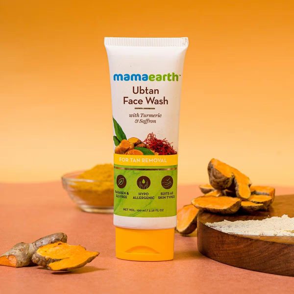Mamaearth Ubtan Natural Glow Face Wash with Turmeric & Saffron 100ml - Image 5