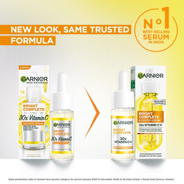 Garnier Vitamin C + Booster Face Serum For Skin Brightening and Anti-Dark Spots with 30X Vitamin C - Image 7