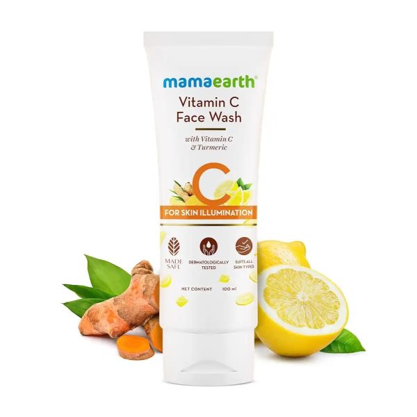 Mamaearth Vitamin C Face Wash with Vitamin C and Turmeric for Skin Illumination - 100ml - Image 2