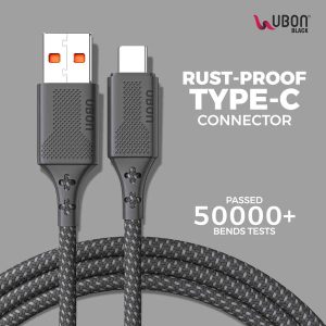 UBON WR-408 65W The Ultimate Type-C Braided Cable for Speed