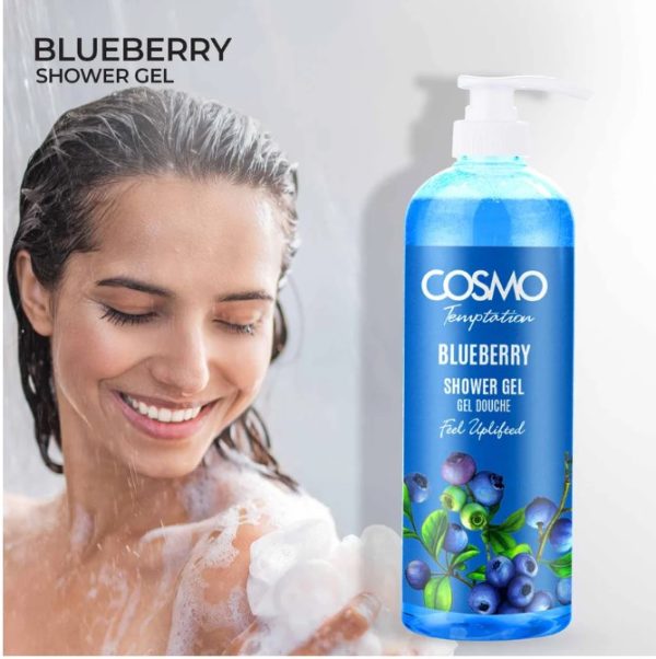 COSMO Temptation Shower Gel – Blueberry 1000ML - Image 2