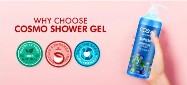 COSMO Temptation Shower Gel – Blueberry 480ML - Image 2
