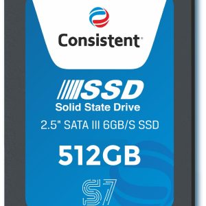 Consistent SSD 512GB 2.5 Inch SATA Internal SSD - Read: 550MB/s & Write: 500MB/s - Solid-State Drive 5 Year Warranty (512, GB)