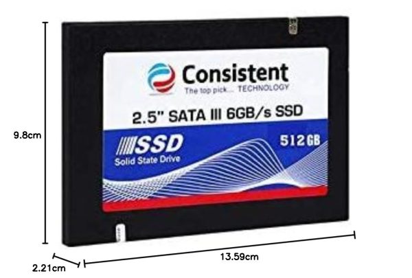 Consistent SSD 512GB 2.5 Inch SATA Internal SSD - Read: 550MB/s & Write: 500MB/s - Solid-State Drive 5 Year Warranty (512, GB) - Image 2