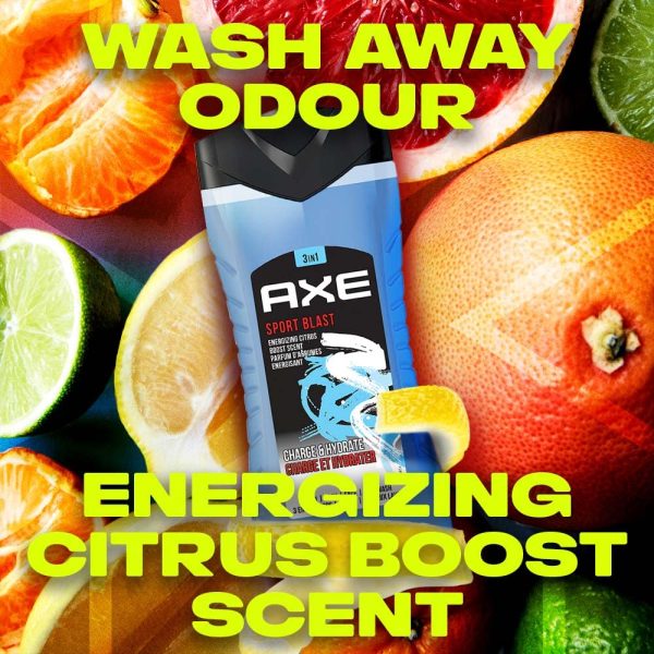 Axe Sports Blast 3 In 1 Body, Face & Hair Wash For Men 250 ML - Image 4