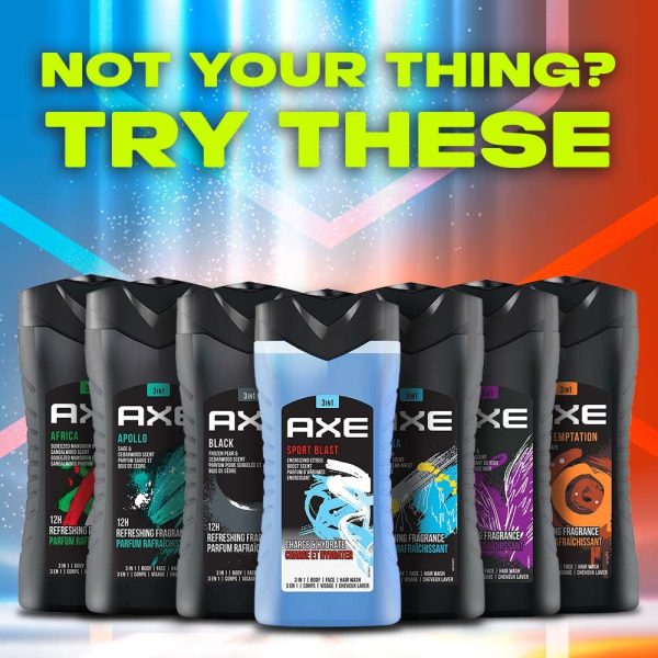 Axe Sports Blast 3 In 1 Body, Face & Hair Wash For Men 250 ML - Image 2