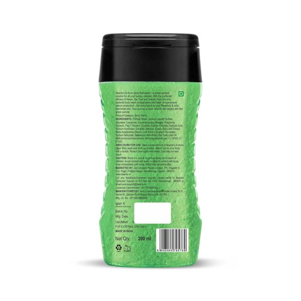 Beardo Body Acne Clear Body Wash for Men 200 ml - Image 2