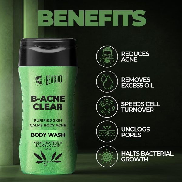 Beardo Body Acne Clear Body Wash for Men 200 ml - Image 7