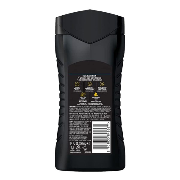 AXE Dark Temptation 3 In 1 Body, Face & Hair Wash for Men 250 ML - Image 6