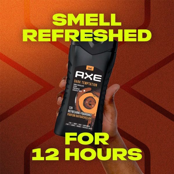 AXE Dark Temptation 3 In 1 Body, Face & Hair Wash for Men 250 ML - Image 5