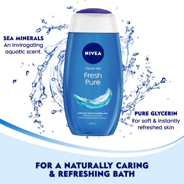 NIVEA Fresh Pure 125 ml Body Wash|Shower Gel - Image 3