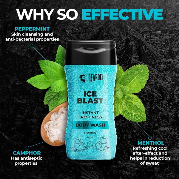 Beardo Ice Blast Body Wash For Men 200ml - Image 4